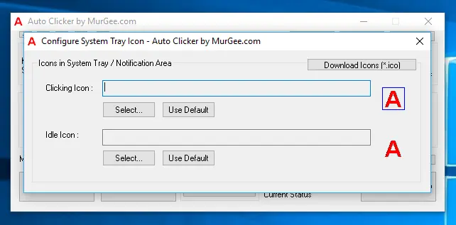 Configure Application Icons of Auto Clicker