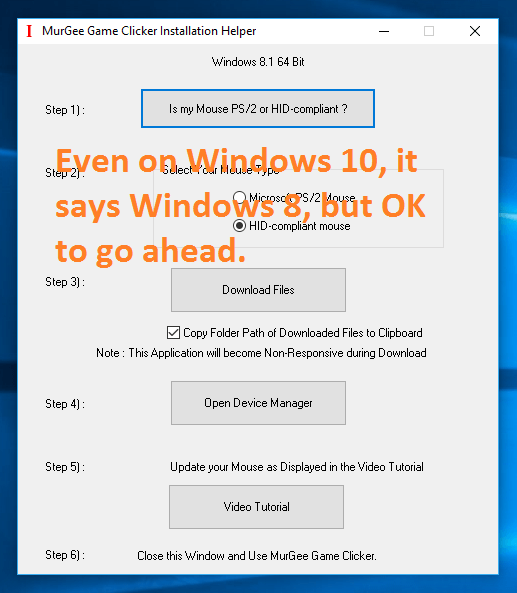 Game Clicker Installation Helper on Windows 10