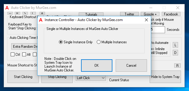 Single or Multiple Instances of Auto Clicker