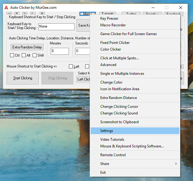 Auto Clicker Settings