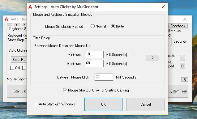 Control Time Duration between Mouse Down and Mouse Up